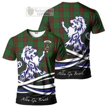 Maxwell Hunting Tartan Cotton T-shirt with Alba Gu Brath Regal Lion Emblem