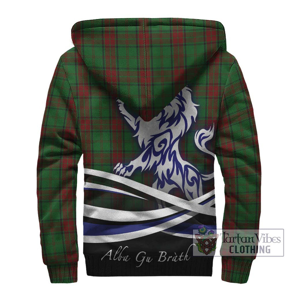 Maxwell Hunting Tartan Sherpa Hoodie with Alba Gu Brath Regal Lion Emblem - Tartanvibesclothing Shop