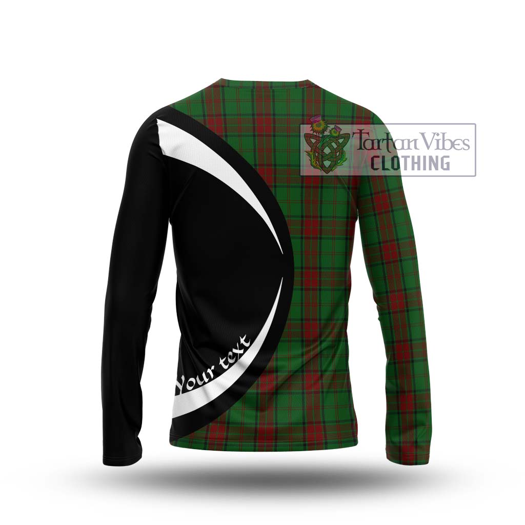 Maxwell Hunting Tartan Long Sleeve T-Shirt with Family Crest Circle Style - Tartan Vibes Clothing