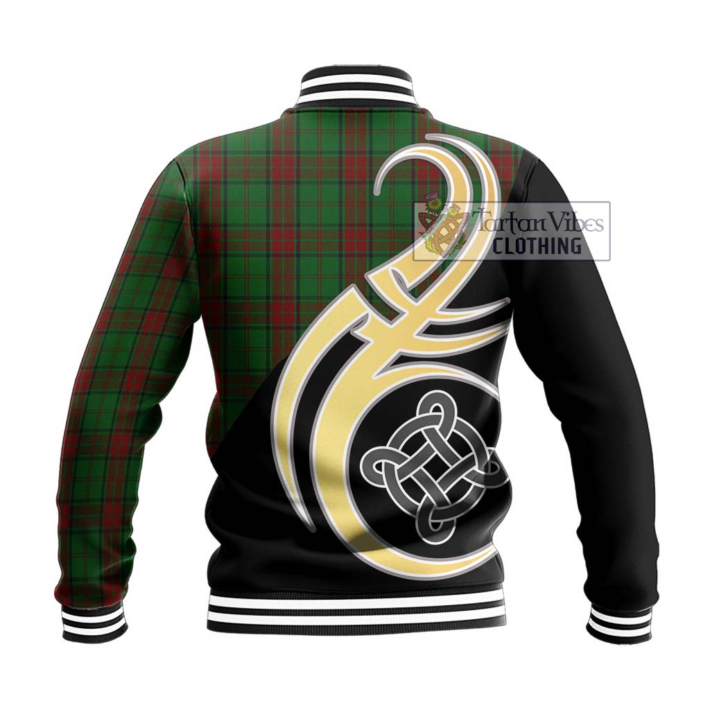 Maxwell Hunting Tartan Baseball Jacket with Family Crest and Celtic Symbol Style - Tartan Vibes Clothing