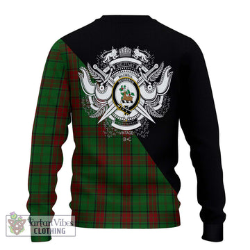 Maxwell Hunting Tartan Ugly Sweater with Family Crest and Military Logo Style