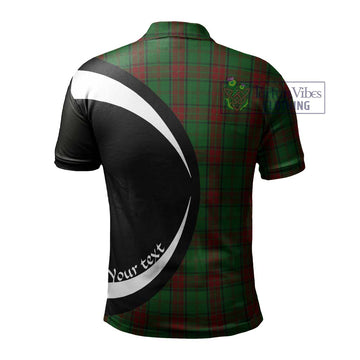 Maxwell Hunting Tartan Men's Polo Shirt with Family Crest Circle Style