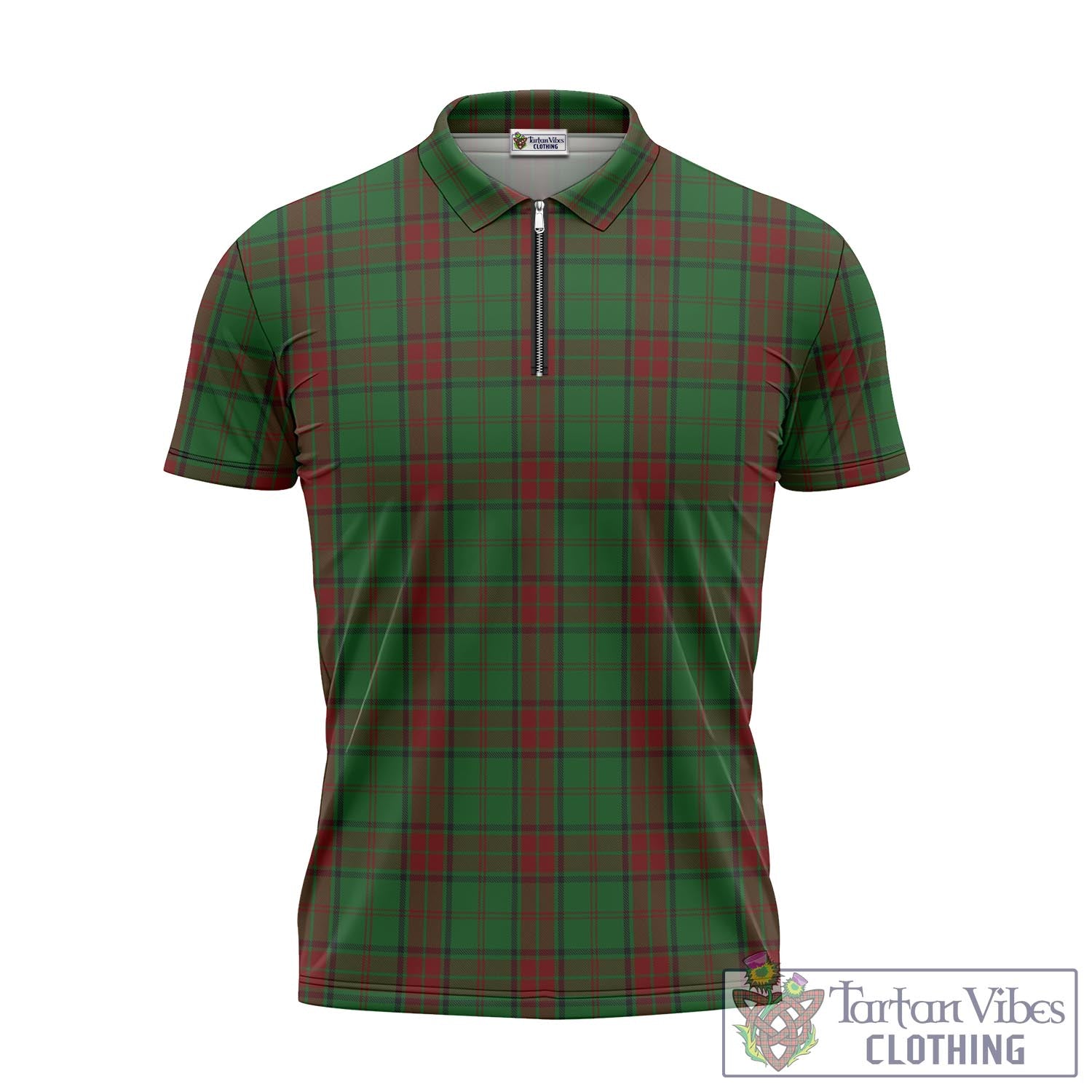 Tartan Vibes Clothing Maxwell Hunting Tartan Zipper Polo Shirt