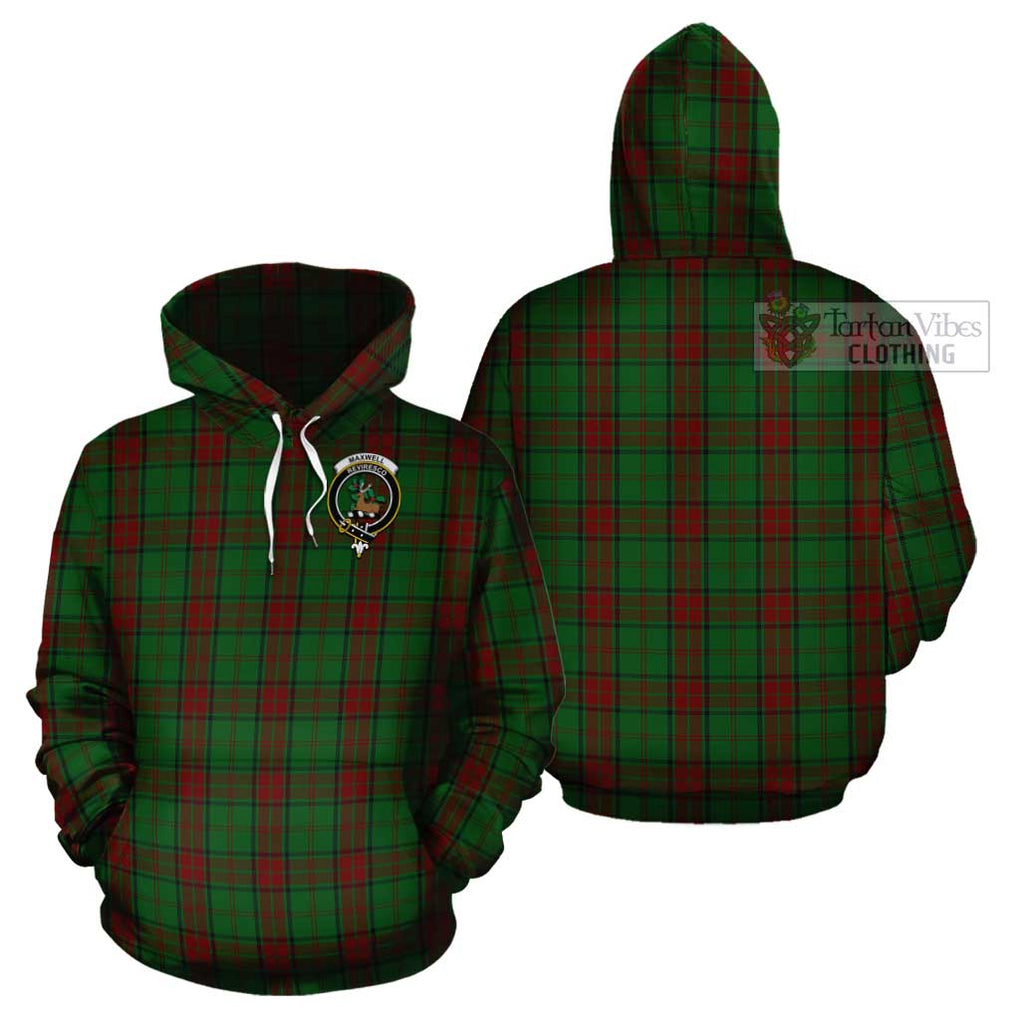 Maxwell Hunting Tartan Cotton Hoodie with Family Crest Pullover Hoodie - Tartan Vibes Clothing