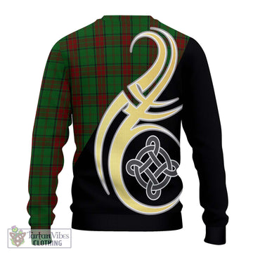 Maxwell Hunting Tartan Ugly Sweater with Family Crest and Celtic Symbol Style