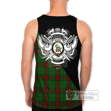 Maxwell Hunting Tartan Men's Tank Top with Family Crest and Military Logo Style