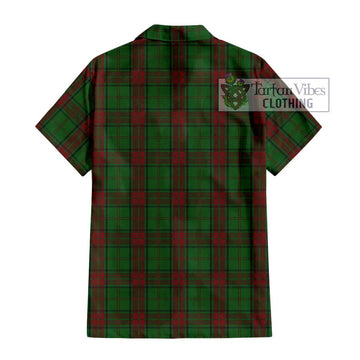 Maxwell Hunting Tartan Short Sleeve Button Shirt with Family Crest DNA In Me Style