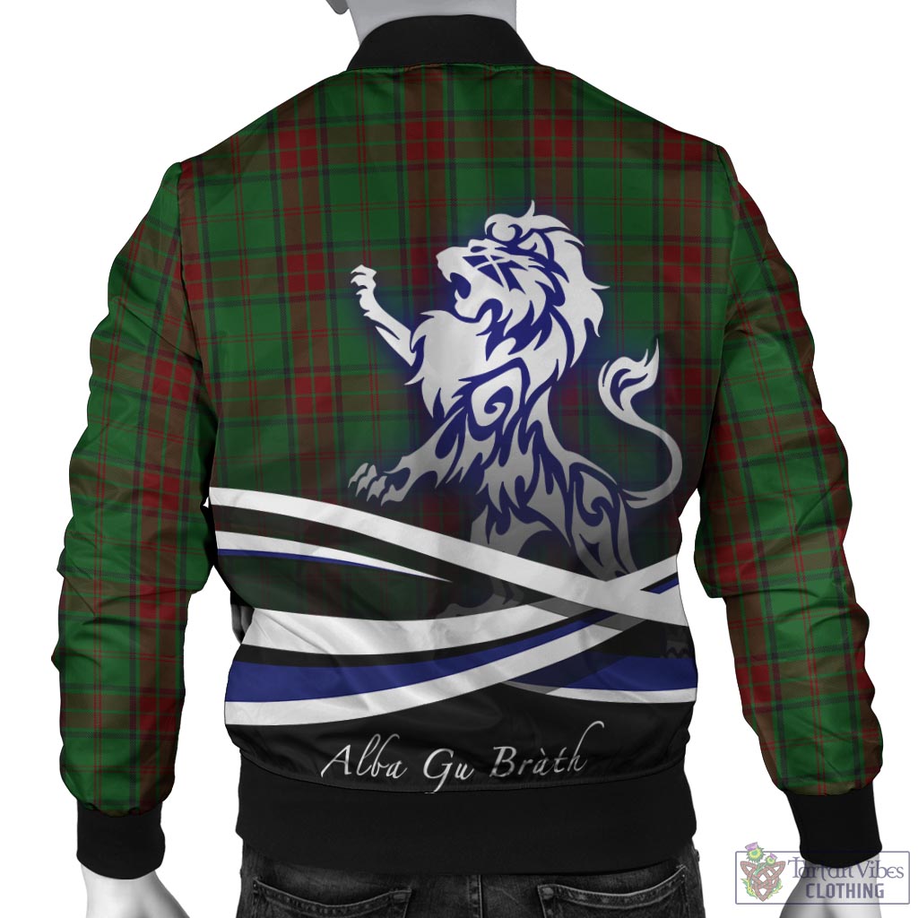 Tartan Vibes Clothing Maxwell Hunting Tartan Bomber Jacket with Alba Gu Brath Regal Lion Emblem