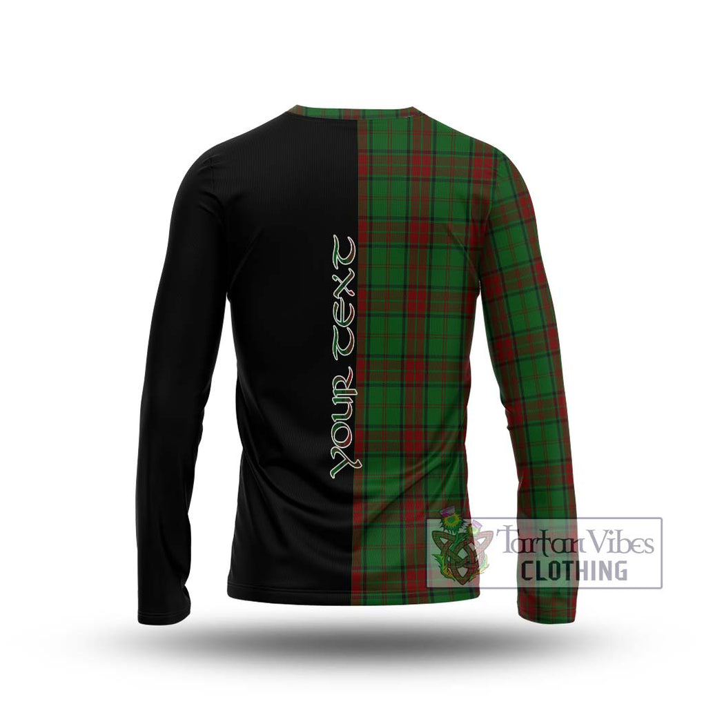 Maxwell Hunting Tartan Long Sleeve T-Shirt with Family Crest and Half Of Me Style - Tartanvibesclothing Shop