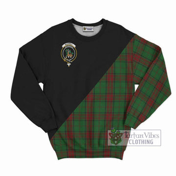 Maxwell Hunting Tartan Sweatshirt with Family Crest and Military Logo Style