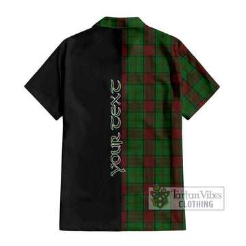 Maxwell Hunting Tartan Short Sleeve Button Shirt with Family Crest and Half Of Me Style