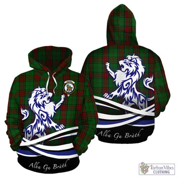 Maxwell Hunting Tartan Hoodie with Alba Gu Brath Regal Lion Emblem