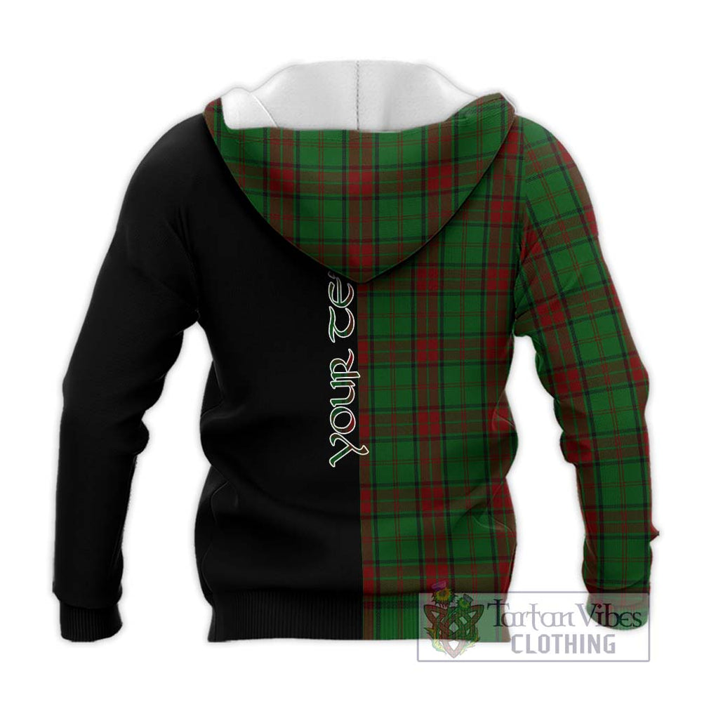 Maxwell Hunting Tartan Knitted Hoodie with Family Crest and Half Of Me Style - Tartanvibesclothing Shop