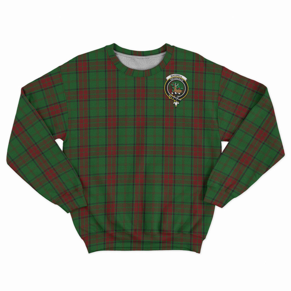 Maxwell Hunting Tartan Sweatshirt with Family Crest - Tartan Vibes Clothing