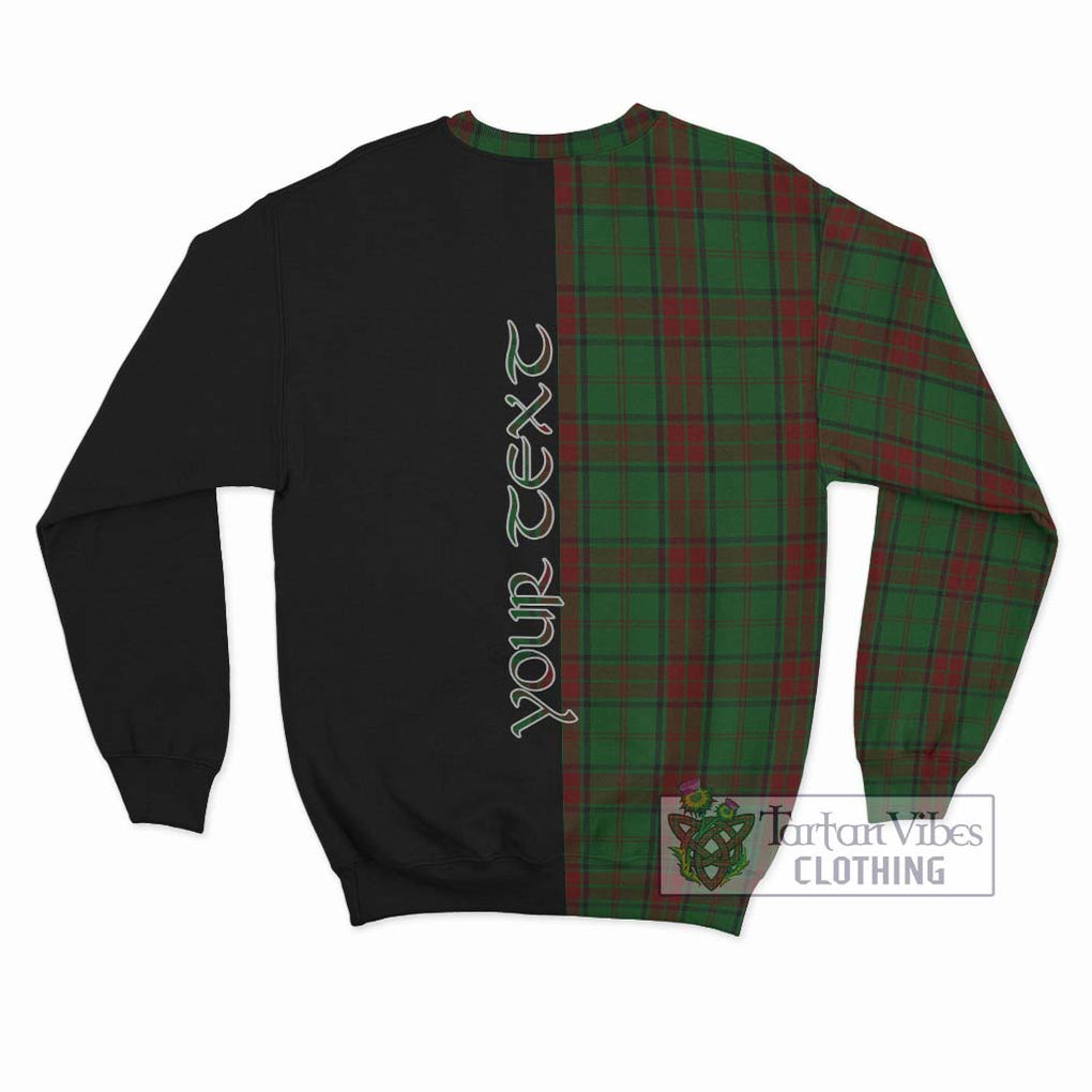 Maxwell Hunting Tartan Sweatshirt with Family Crest and Half Of Me Style - Tartanvibesclothing Shop