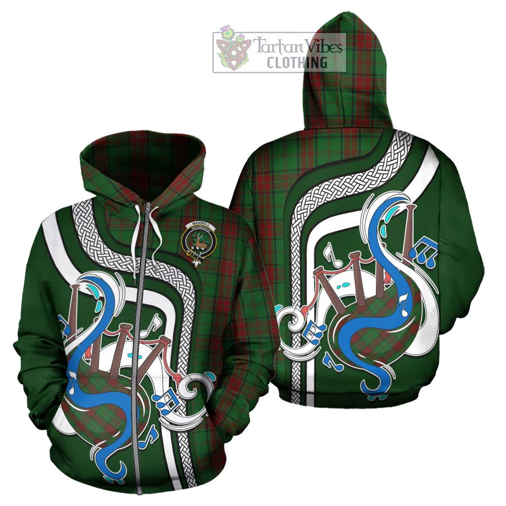 Maxwell Hunting Tartan Hoodie with Epic Bagpipe Style - Tartanvibesclothing Shop