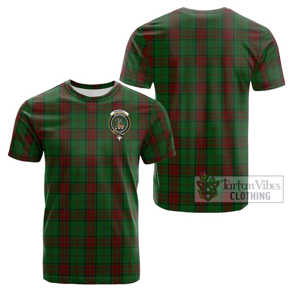 Maxwell Hunting Tartan Cotton T-Shirt with Family Crest Kid's Shirt - Tartanvibesclothing Shop