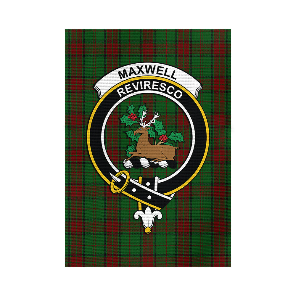 maxwell-hunting-tartan-flag-with-family-crest