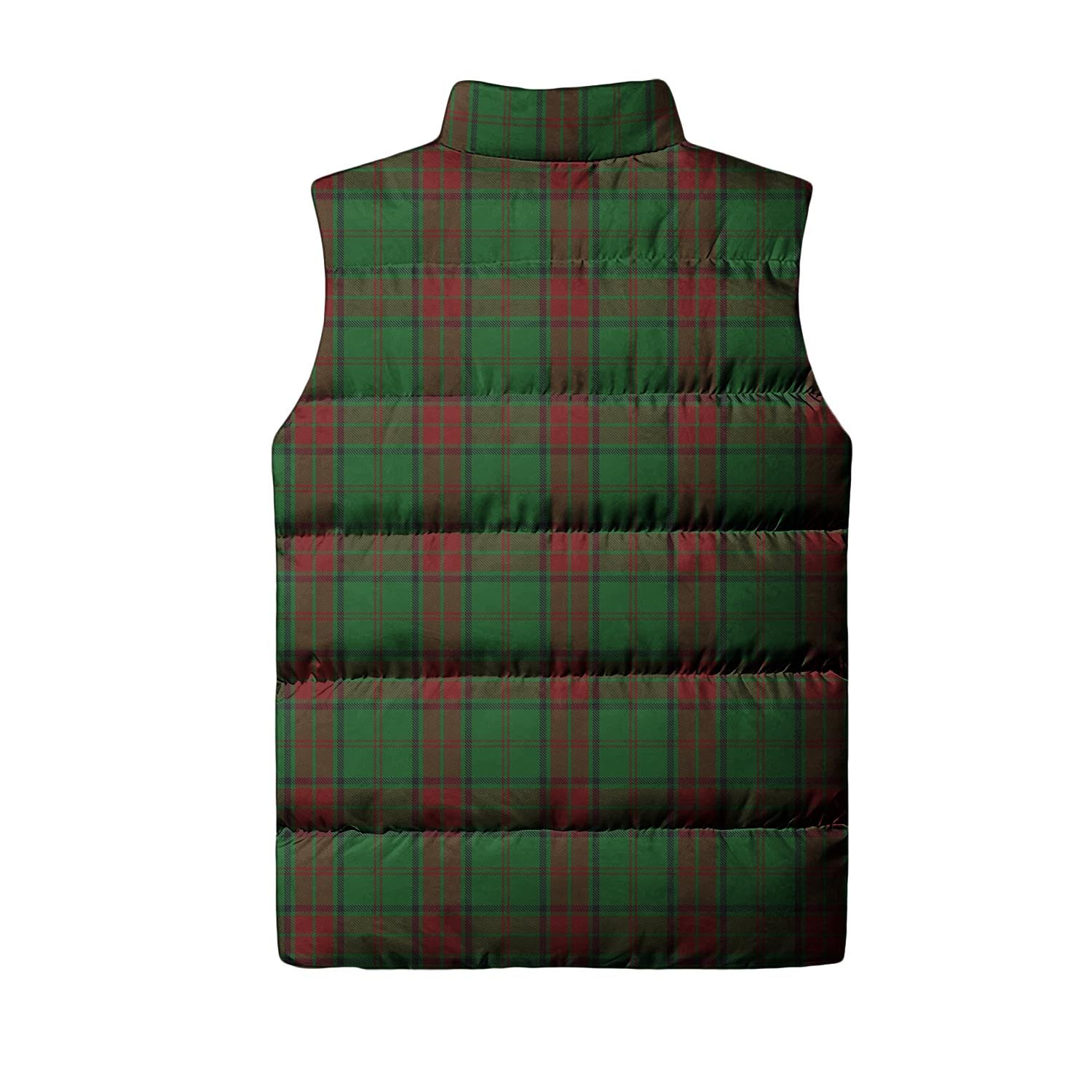 Maxwell Hunting Tartan Sleeveless Puffer Jacket with Family Crest - Tartanvibesclothing