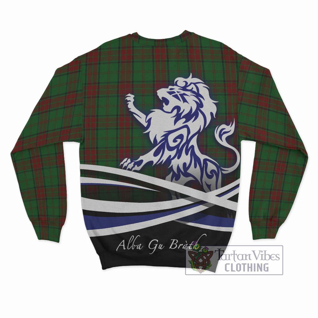 Maxwell Hunting Tartan Sweatshirt with Alba Gu Brath Regal Lion Emblem - Tartanvibesclothing Shop