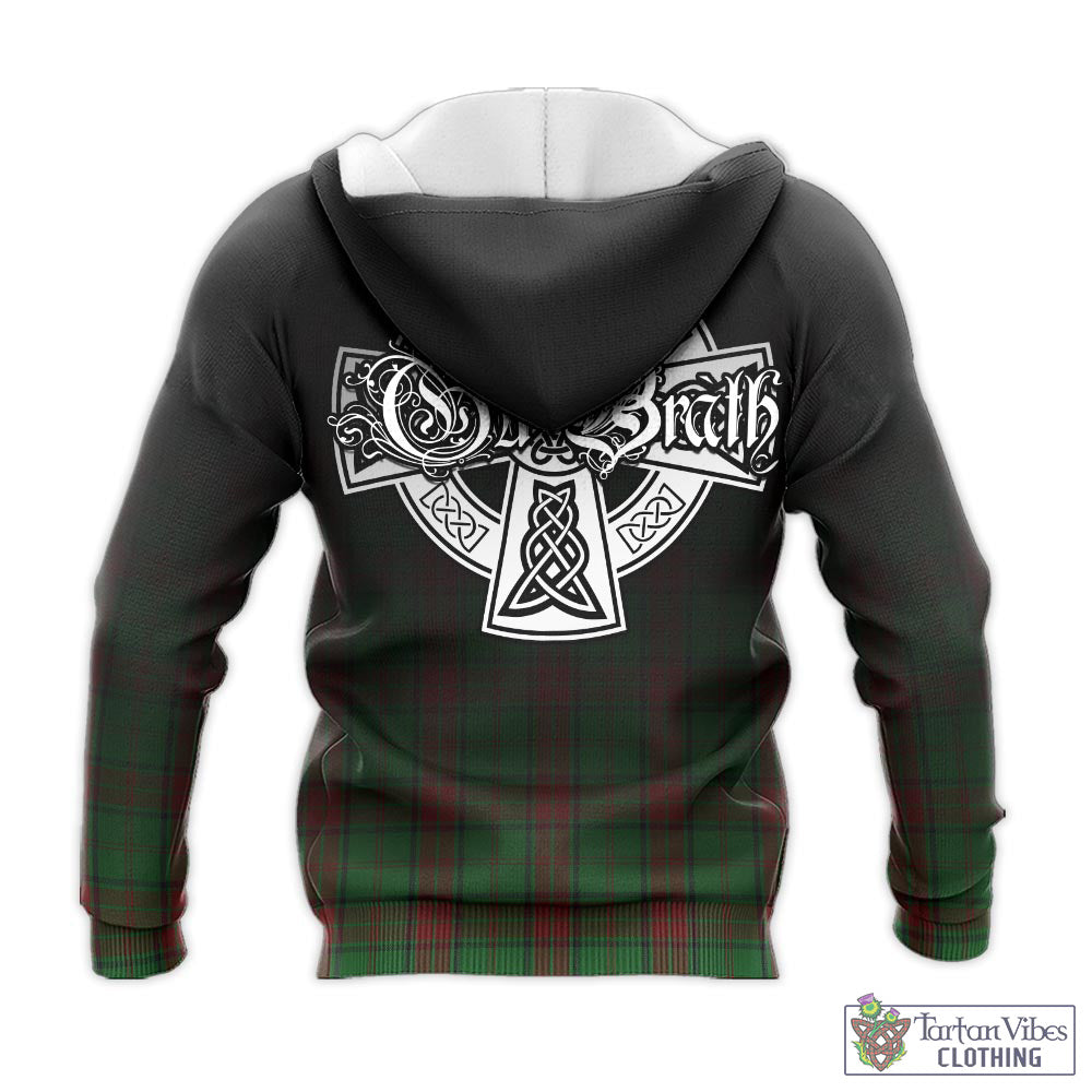 Tartan Vibes Clothing Maxwell Hunting Tartan Knitted Hoodie Featuring Alba Gu Brath Family Crest Celtic Inspired