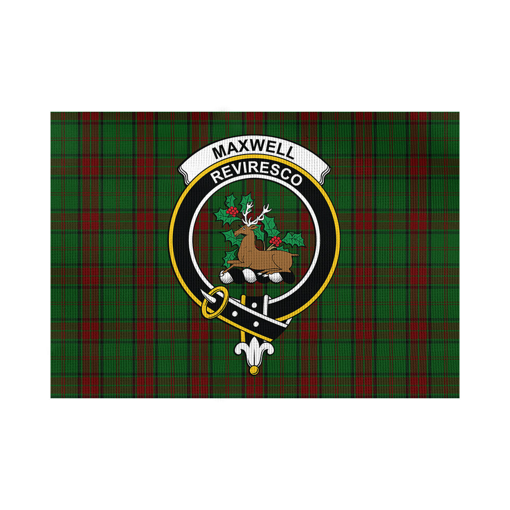 maxwell-hunting-tartan-flag-with-family-crest