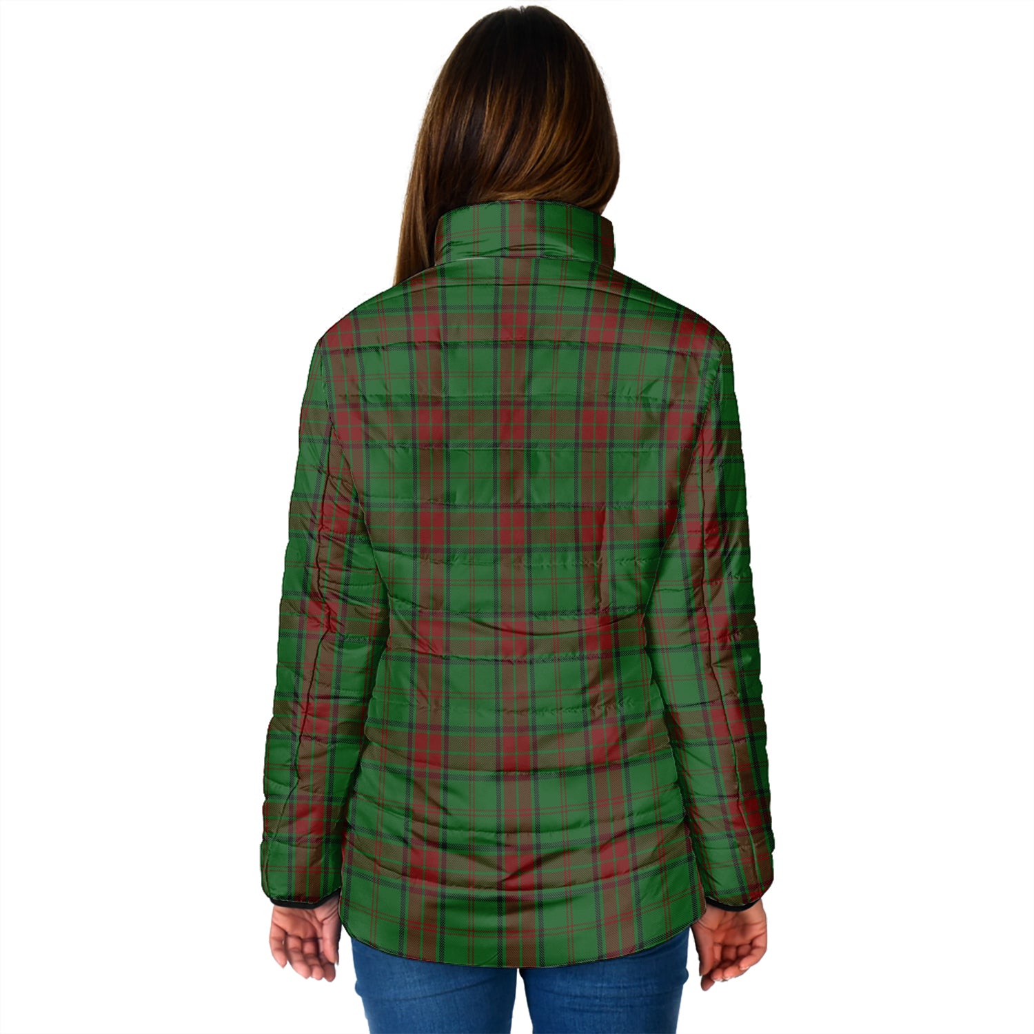 Maxwell Hunting Tartan Padded Jacket with Family Crest - Tartan Vibes Clothing