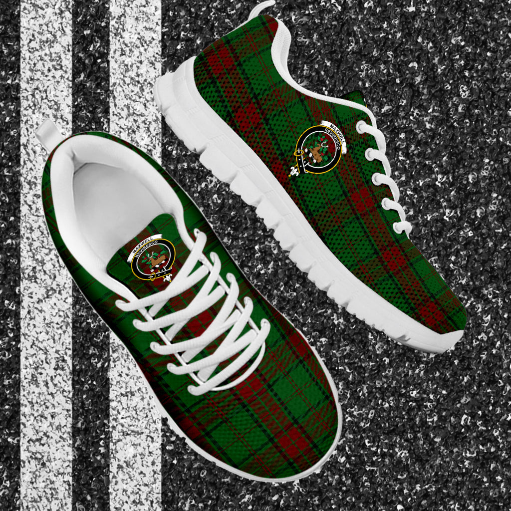 Maxwell Hunting Tartan Sneakers with Family Crest - Tartan Vibes Clothing