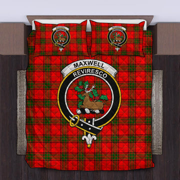 Maxwell Modern Tartan Quilt Bed Set with Family Crest