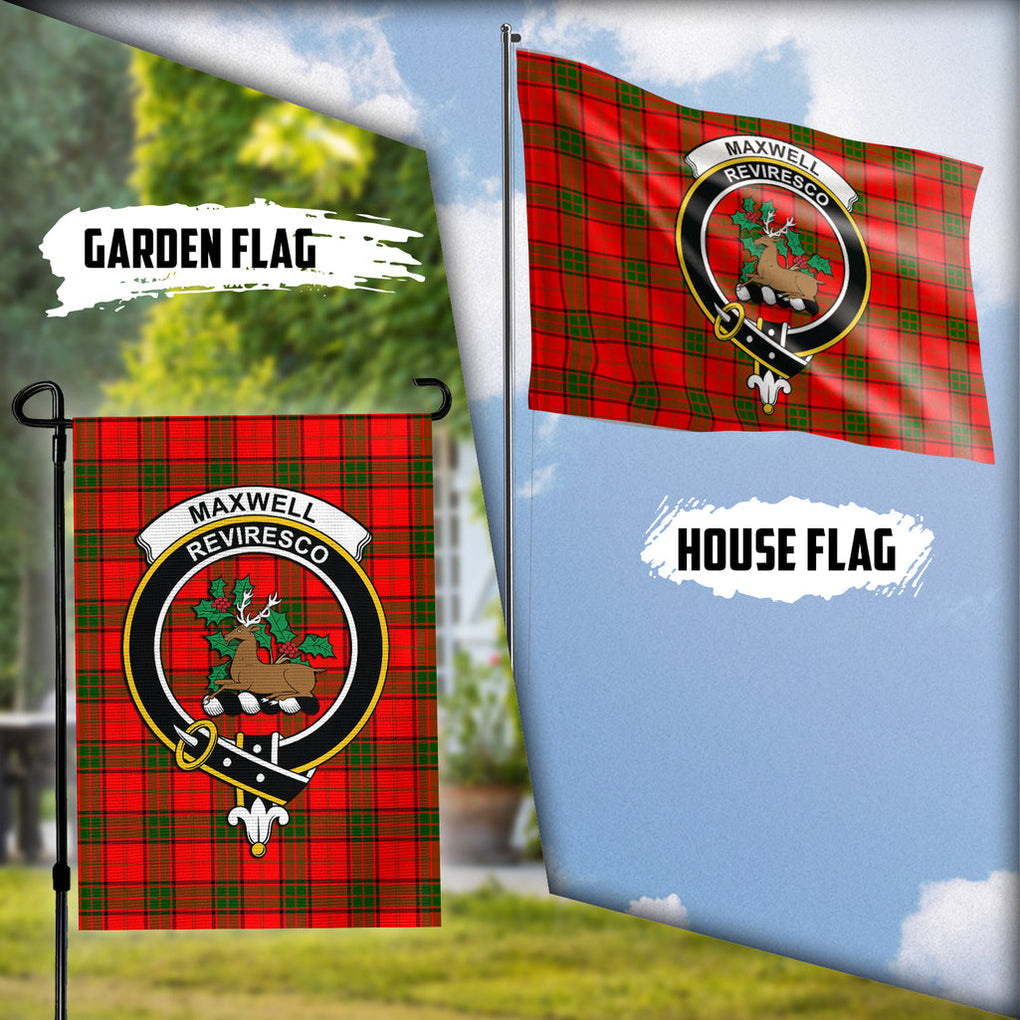 Maxwell Modern Tartan Flag with Family Crest Garden Flag (Vertical) - Tartan Vibes Clothing