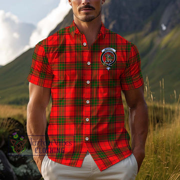 Maxwell Modern Tartan Cotton Hawaiian Shirt with Family Crest