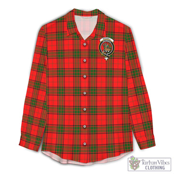 Maxwell Modern Tartan Women's Casual Shirt with Family Crest