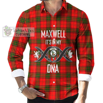 Maxwell Modern Tartan Long Sleeve Button Shirt with Family Crest DNA In Me Style