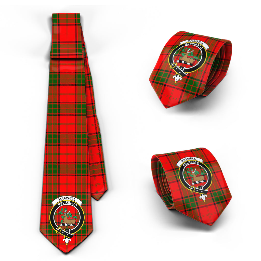 Maxwell Modern Tartan Classic Necktie with Family Crest Necktie One Size - Tartan Vibes Clothing