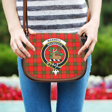 Maxwell Modern Tartan Saddle Bag with Family Crest