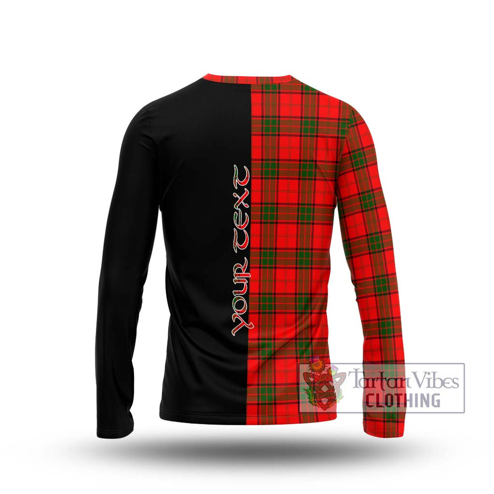 Maxwell Modern Tartan Long Sleeve T-Shirt with Family Crest and Half Of Me Style - Tartanvibesclothing Shop