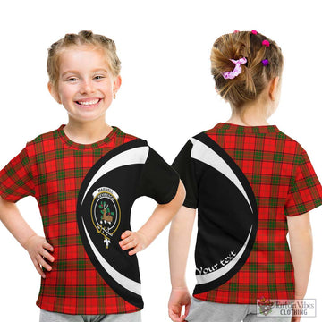 Maxwell Modern Tartan Kid T-Shirt with Family Crest Circle Style