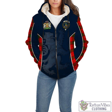 Maxwell Modern Tartan Sherpa Hoodie with Family Crest and Lion Rampant Vibes Sport Style