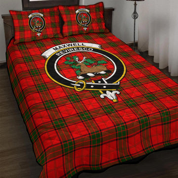 Maxwell Modern Tartan Quilt Bed Set with Family Crest