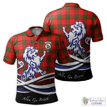 Maxwell Modern Tartan Polo Shirt with Alba Gu Brath Regal Lion Emblem