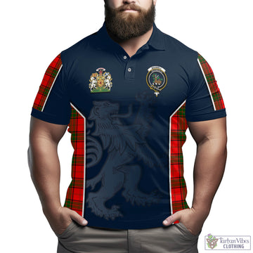 Maxwell Modern Tartan Men's Polo Shirt with Family Crest and Lion Rampant Vibes Sport Style