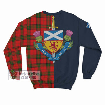 Maxwell Modern Tartan Sweatshirt Alba with Scottish Lion Royal Arm Half Style