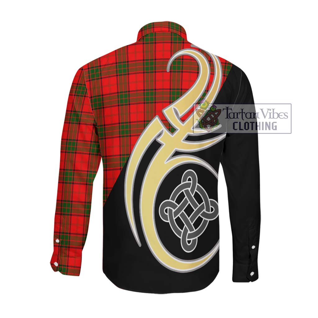 Maxwell Modern Tartan Long Sleeve Button Shirt with Family Crest and Celtic Symbol Style Men's Shirt - Tartan Vibes Clothing