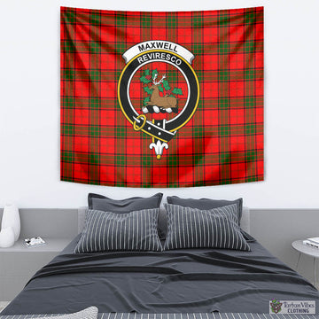 Maxwell Modern Tartan Tapestry Wall Hanging and Home Decor for Room with Family Crest