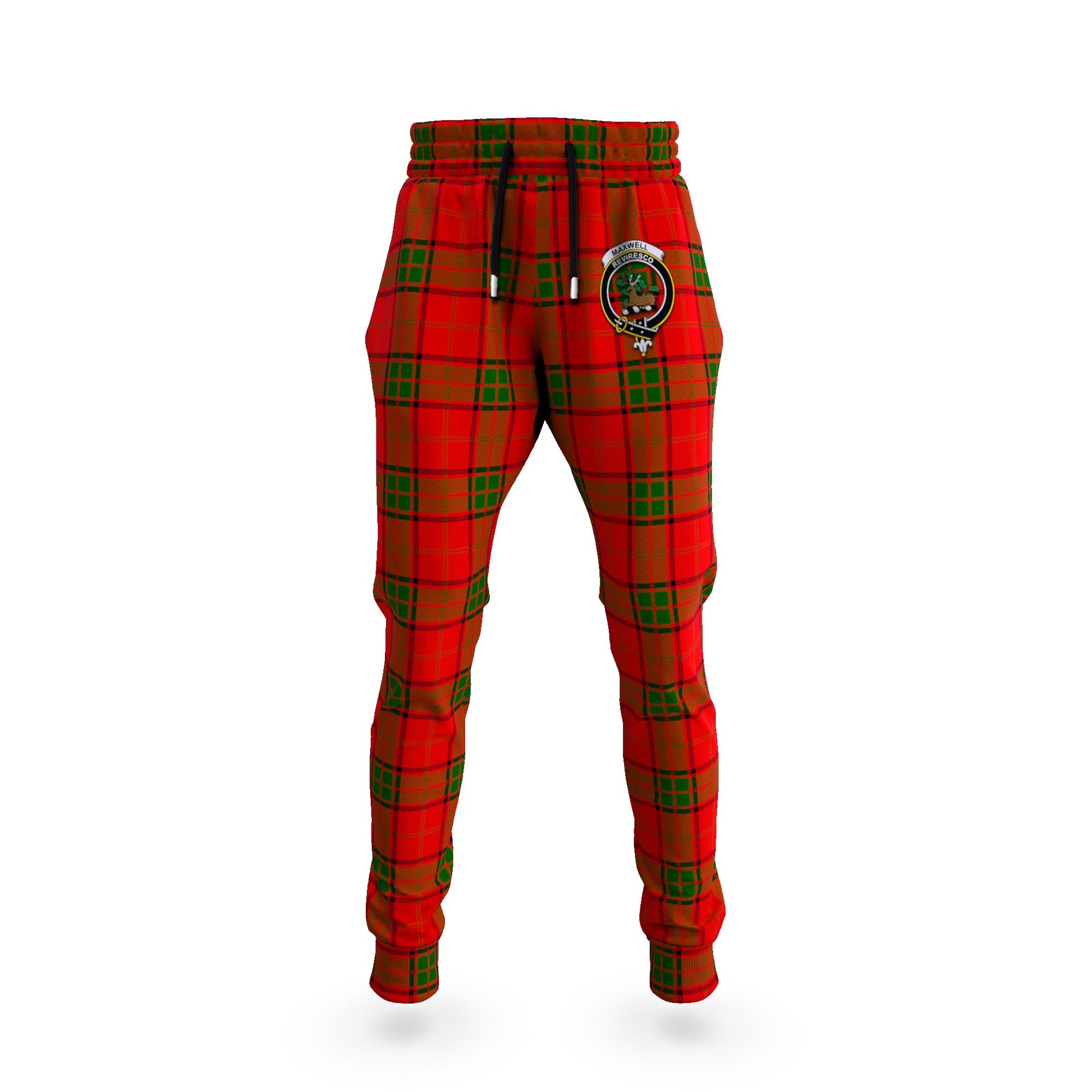 Maxwell Modern Tartan Joggers Pants with Family Crest 5XL - Tartan Vibes Clothing