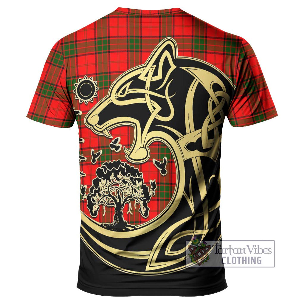 Maxwell Modern Tartan T-Shirt with Family Crest Celtic Wolf Style - Tartan Vibes Clothing