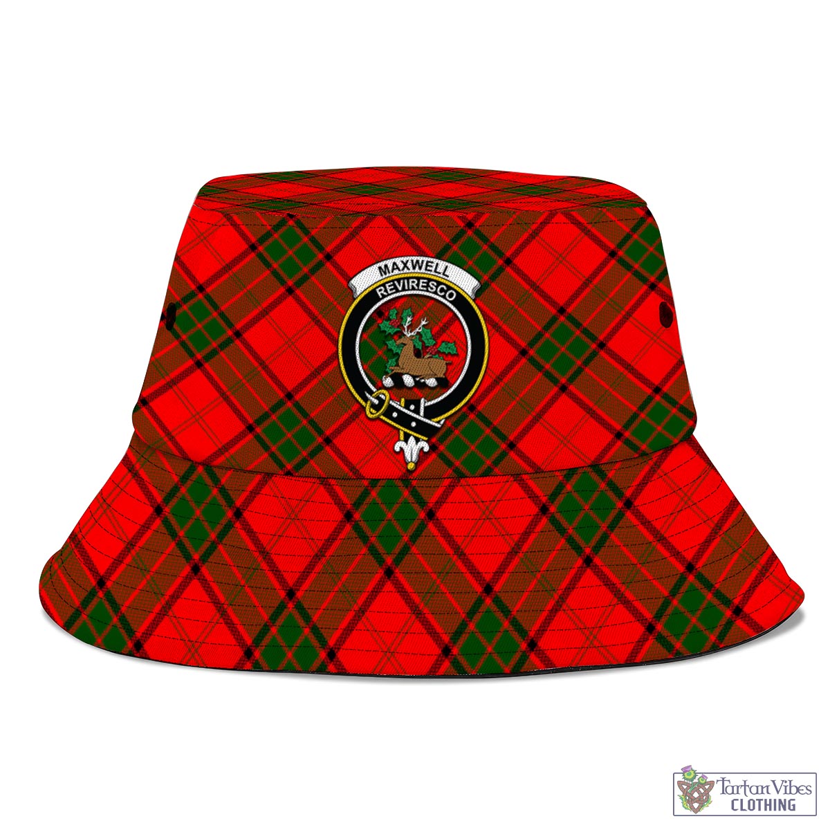 Tartan Vibes Clothing Maxwell Modern Tartan Bucket Hat with Family Crest