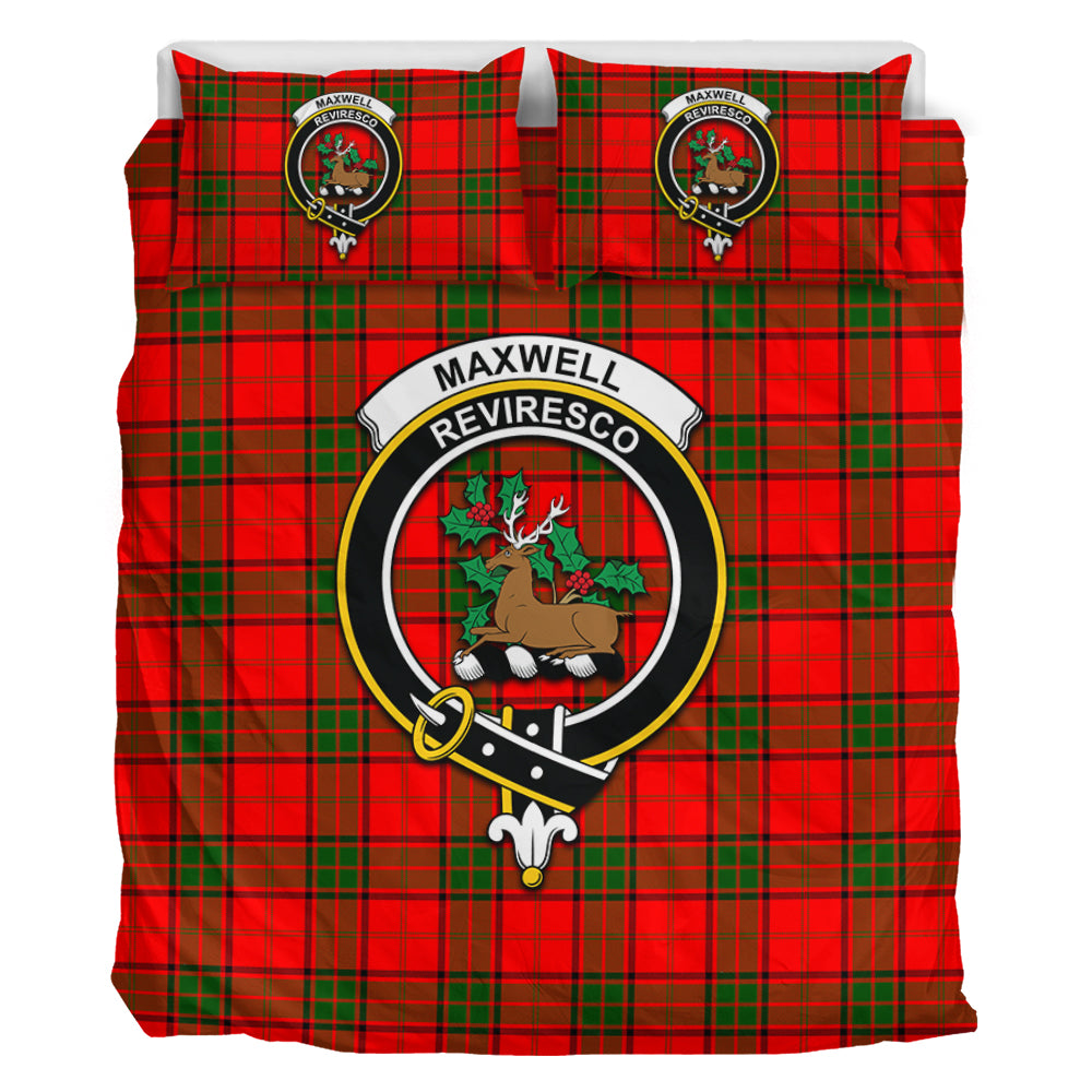 Maxwell Modern Tartan Bedding Set with Family Crest - Tartan Vibes Clothing