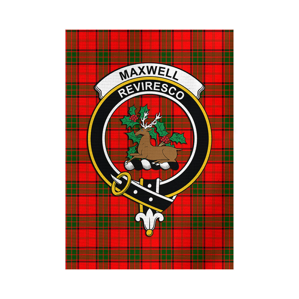 Maxwell Modern Tartan Flag with Family Crest - Tartan Vibes Clothing