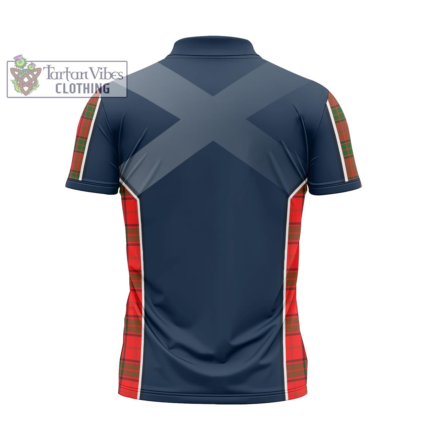 Tartan Vibes Clothing Maxwell Modern Tartan Zipper Polo Shirt with Family Crest and Scottish Thistle Vibes Sport Style